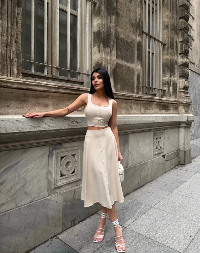 3151 İNCİLİ ETEKLİ TAKIM STONE - TAŞ