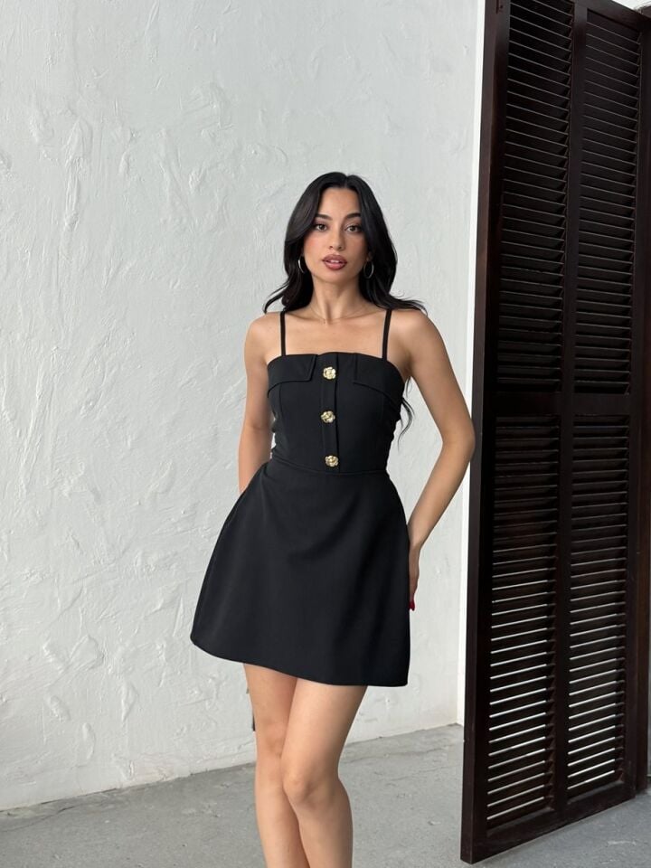 3130 MİNİ ELBİSE BLACK - SİYAH
