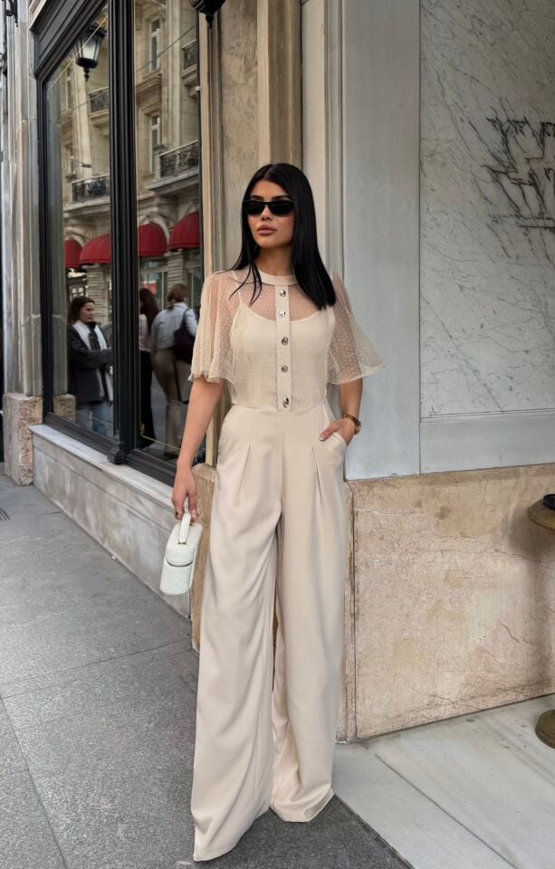 3116 TÜLLÜ TULUM BEİGE - BEJ