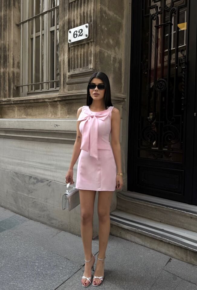 3126 MİNİ ELBİSE PİNK - PEMBE
