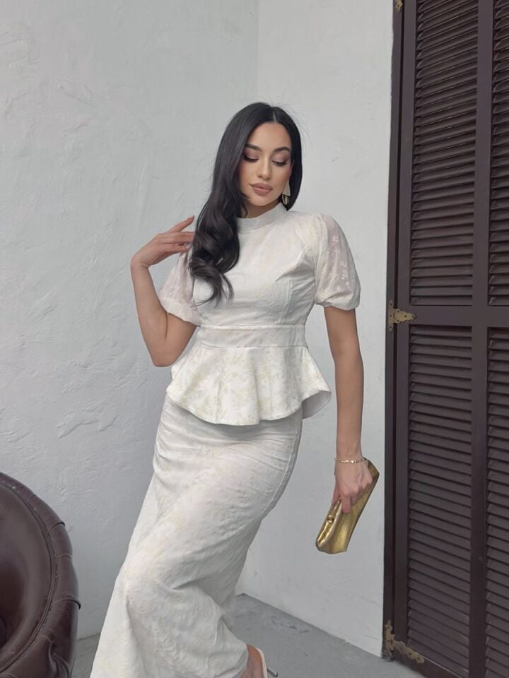 ŞİFONLU ELBİSE WHİTE - BEYAZ