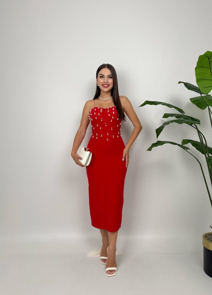 3007 ELBİSE RED - KIRMIZI