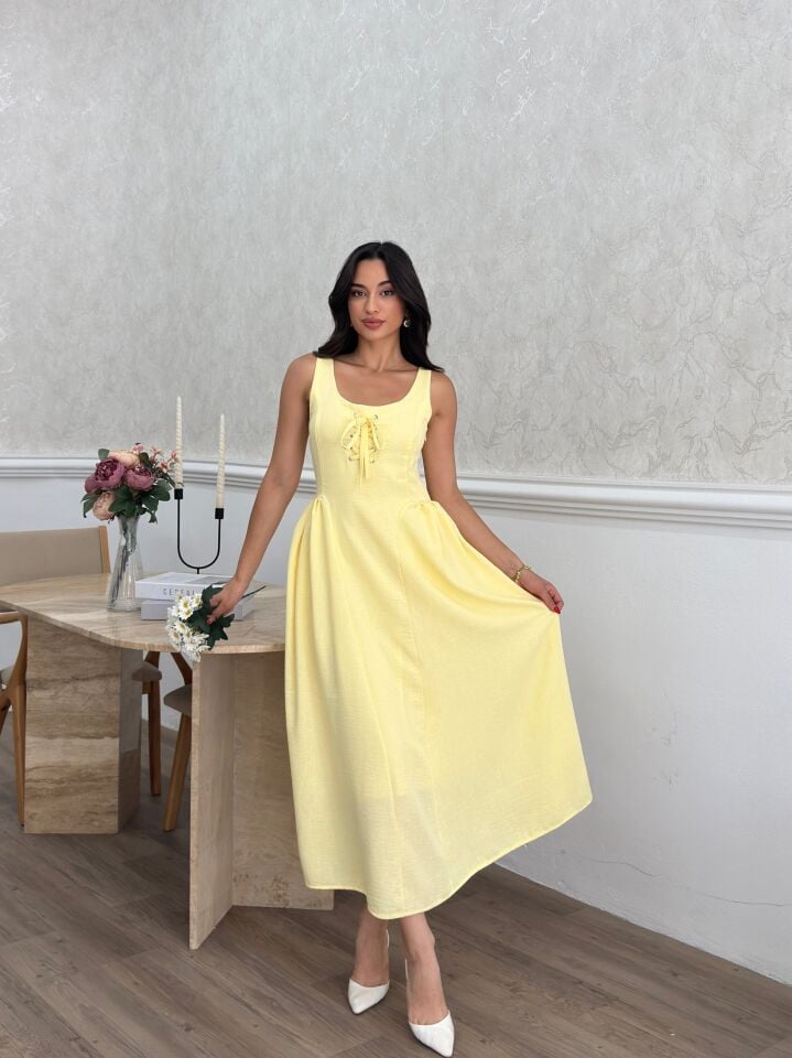 3173 ELBİSE YELLOW - SARI