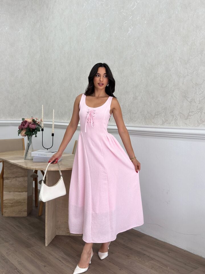 3173 ELBİSE PİNK - PEMBE