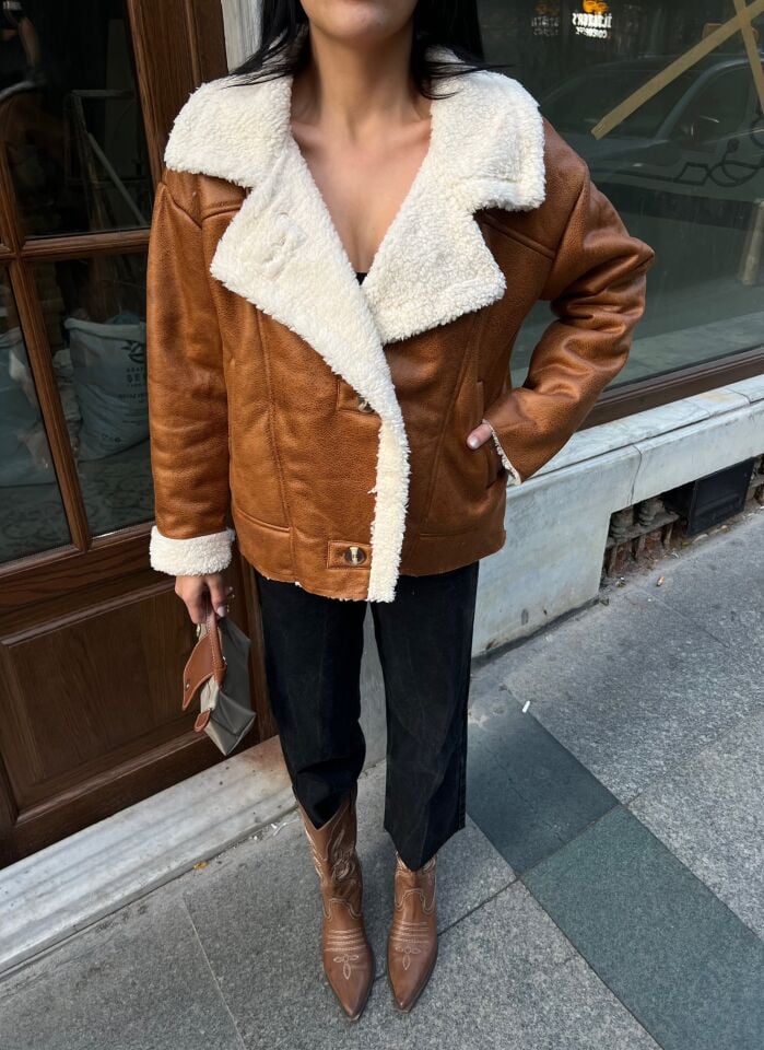 1077 OVERSİZE PELUŞ KABAN