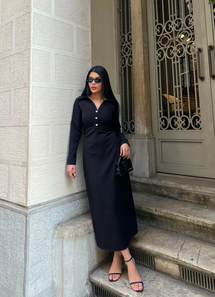 3054 ELBİSE BLACK - SİYAH