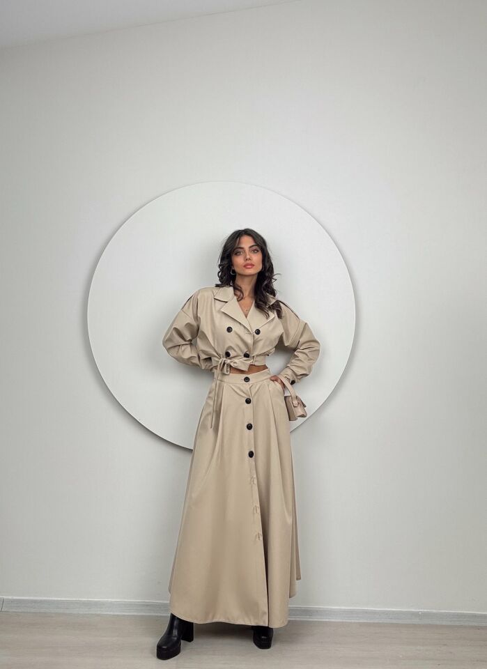 5000 Skirt Set BEİGE - BEJ