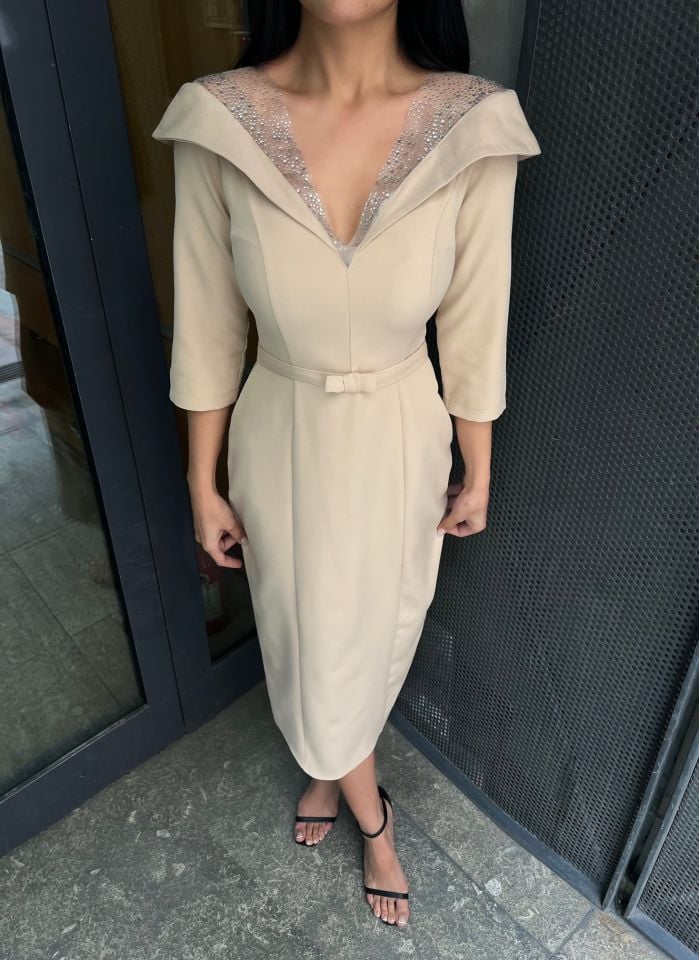 3066 YALASI TAŞLI ELBİSE STONE - TAŞ