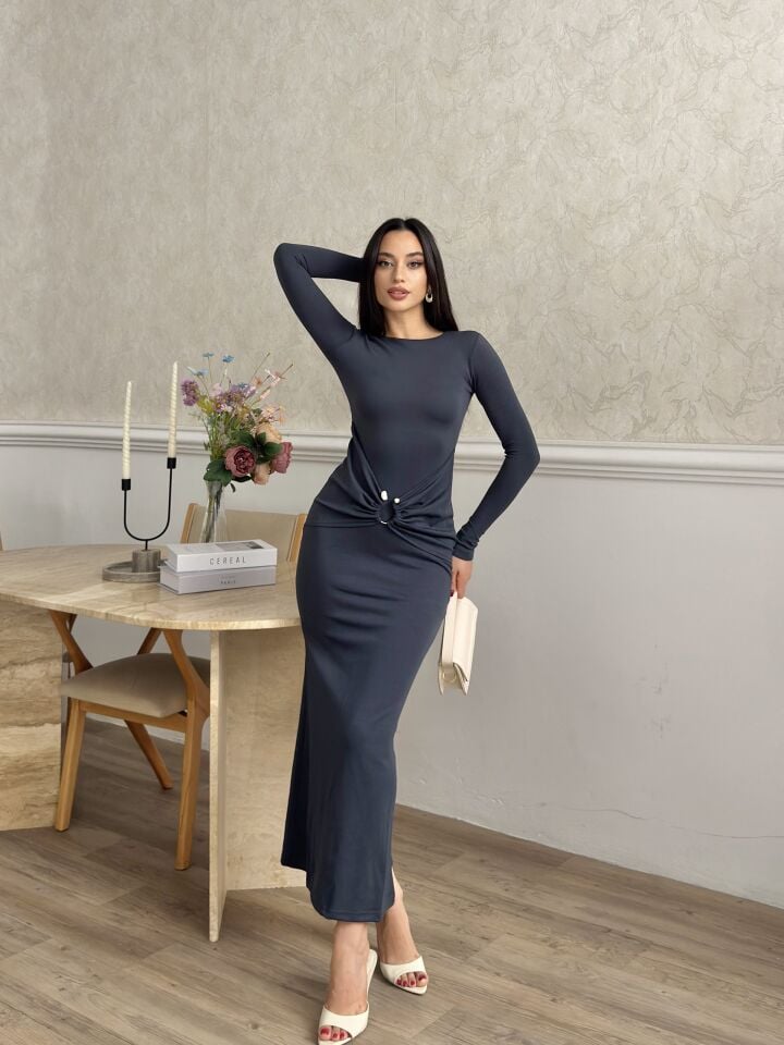 3083 ПЛАТЬЕ КОРИЧНЕВОЕ - КОФЕЙНОЕ