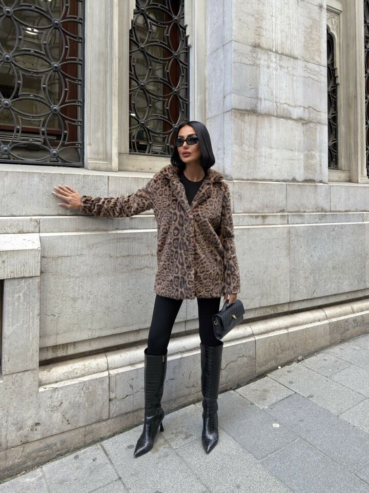 3097 LEOPAR KÜRK CAMEL