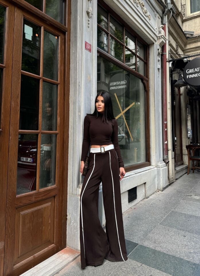 3085  İKİLİ TAKIM BROWN - KAHVE