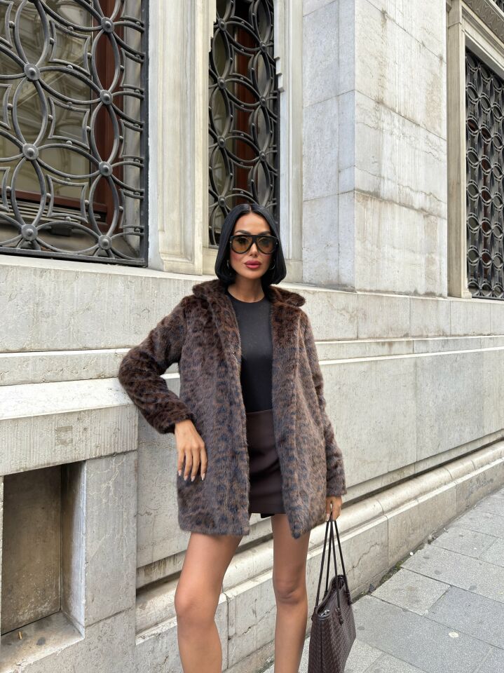 3097 LEOPAR KÜRK BROWN - KAHVE
