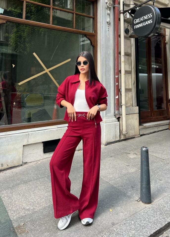 3105 FERMUARLI TAKIM BURGUNDY - BORDO