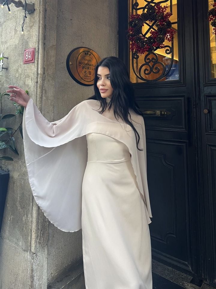 3071 TÜL ELBİSE STONE - TAŞ