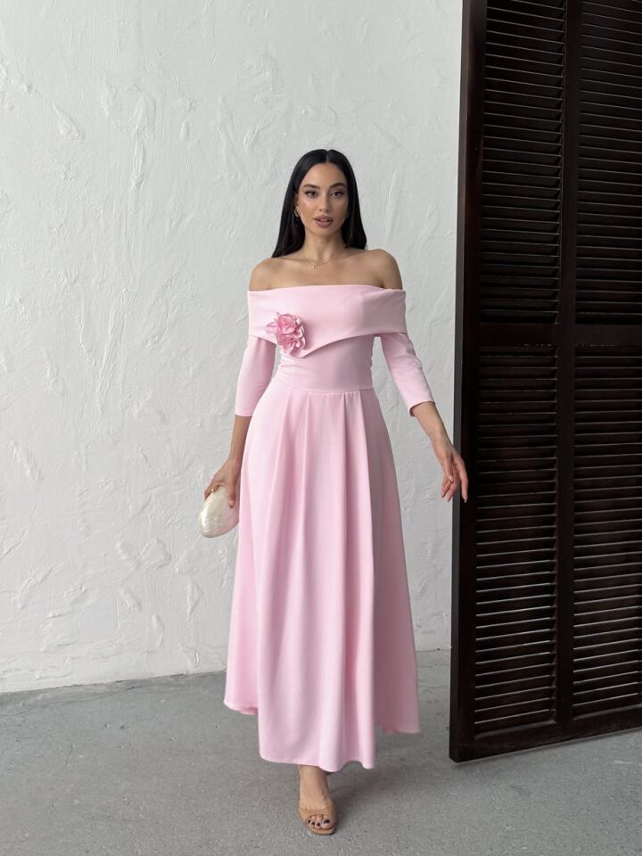 3073 ELBİSE PİNK - PEMBE