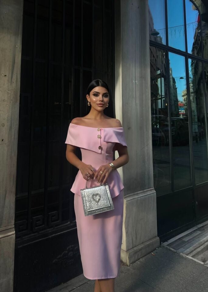3075 ELBİSE PİNK - PEMBE