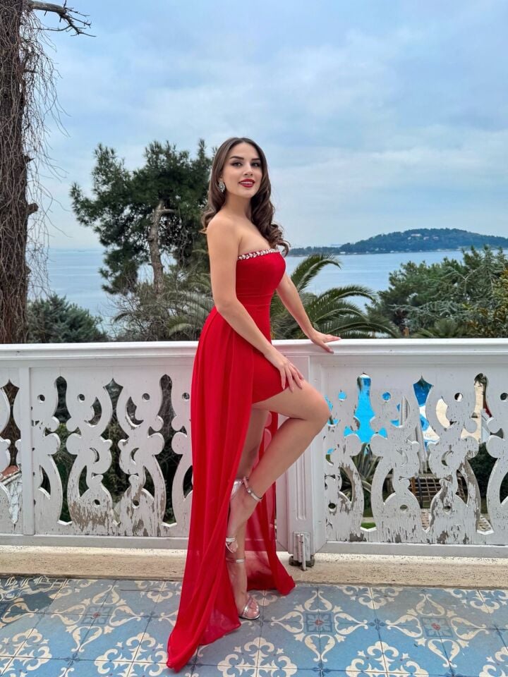 3121 ELBİSE RED - KIRMIZI