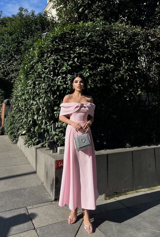 3123 ELBİSE BURGUNDY - BORDO